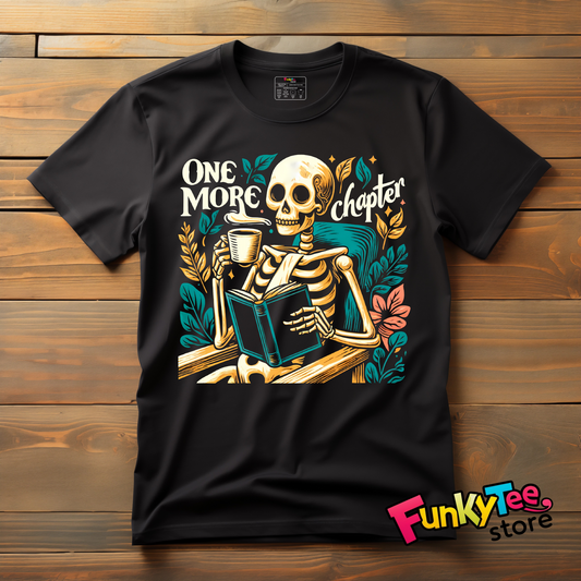One More Chapter – Skeleton Reader Tee