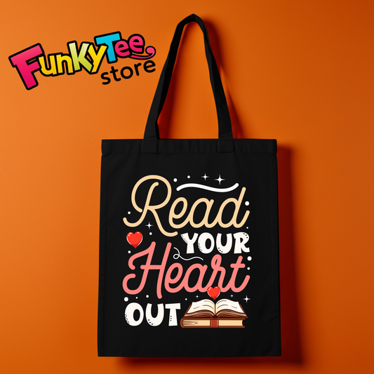 BOOK LOVERS TOTE BAGS (READ YOUR HEART OUT)